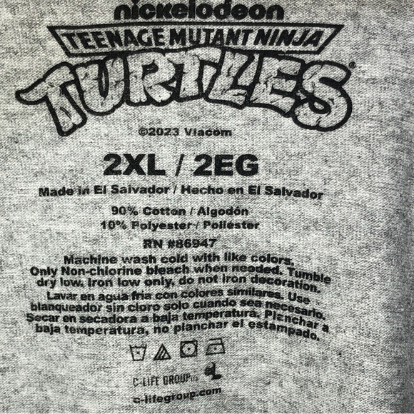 🚦Teenage Mutant Ninja Turtles Gray Heather T-shirt - Picture 3 of 7